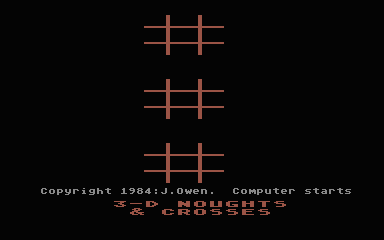 3-D Noughts & Crosses — скриншот игры