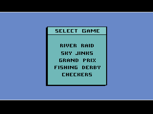 Super Hit Pak - River Raid, Sky Jinks, Grand Prix, Fishing Derby, Checkers — скриншот игры